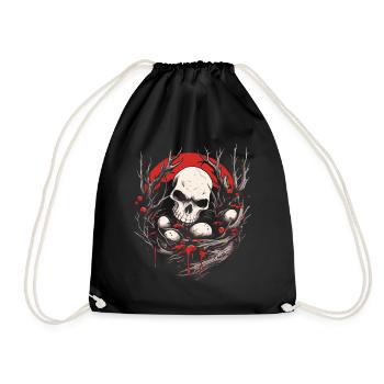 Bad Apple Totenkopf - Crâne et œufs dans un nid - Sac de sport léger - noir - Devant