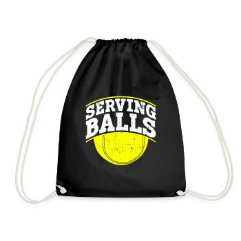 Balles de service - Tennis amusant - Sac de sport léger - noir - Devant