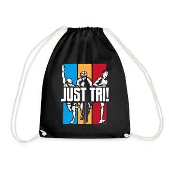 Just TRI Triathlon Bike Triathlete Training Pro - Drawstring Bag - black - Front