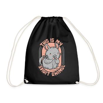 This Is My Spirit Animal Shorttail Long Tail - Drawstring Bag - black - Front
