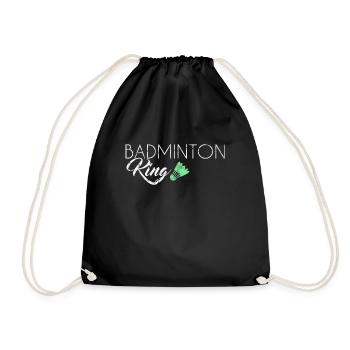 Badminton King - Turnbeutel - Schwarz - Vorne