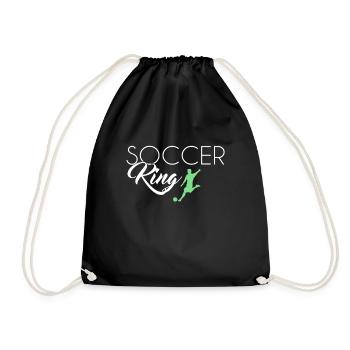Fußball King - Turnbeutel - Schwarz - Vorne