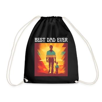 Citation de la fête des pères Père Père Père Père - Sac de sport léger - noir - Devant