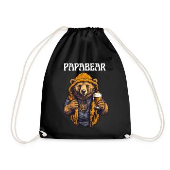 Papa Bear fier Papa papa fier papa - Sac de sport léger - noir - Devant