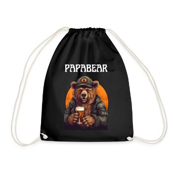 Papa Bear fier Papa papa fier papa - Sac de sport léger - noir - Devant