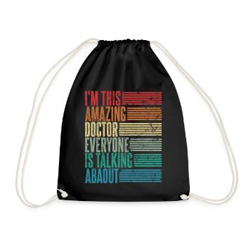 Vintage Doctor Doctor Cadeau Rétro - Sac de sport léger - noir - Devant