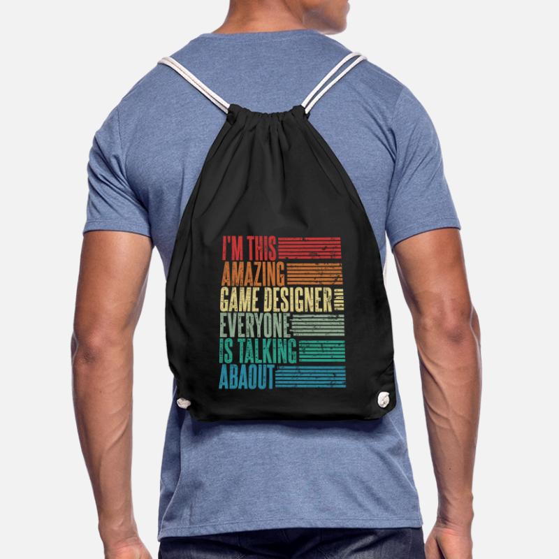 Vintage Developer Game Developer Gift Retro Drawstring Bag