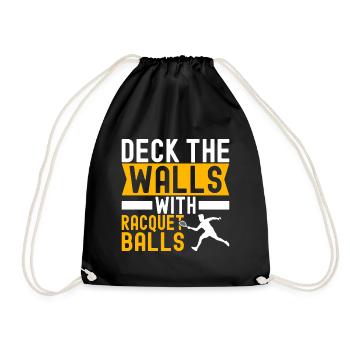 Joueur de racquetball - Sac de sport léger - noir - Devant