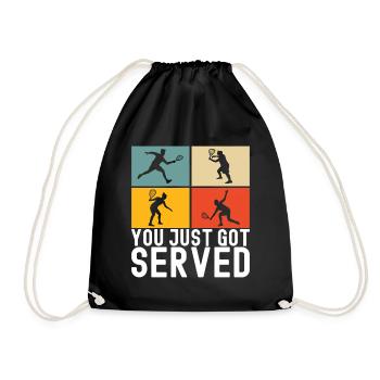 Racquetball Racquetball Player - Drawstring Bag - black - Front