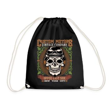 Crâne de motocycliste, crâne, motard Dicton - Sac de sport léger - noir - Devant