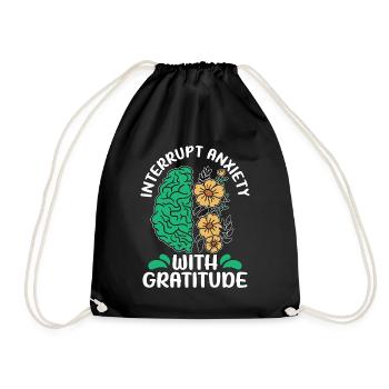 Santé mentale Interrompre l’anxiété Maladie mentale - Sac de sport léger - noir - Devant