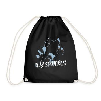 Icy Balls - Funny Ice Hockey - Drawstring Bag - black - Front