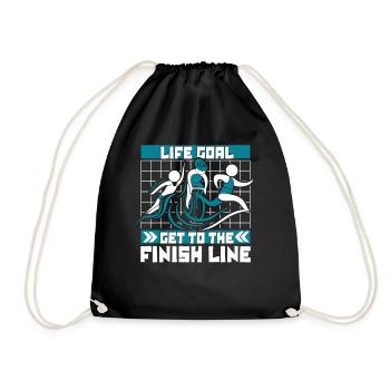 Life Goal Get To The Finish Line Training Pro - Drawstring Bag - black - Front