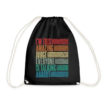 Vintage Juge Juge Cadeau Rétro - Sac de sport léger - noir - Devant