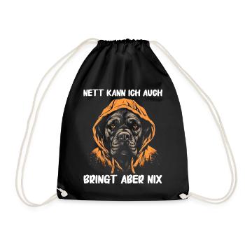Cane Corso Italiano Hund - Turnbeutel - Schwarz - Vorne
