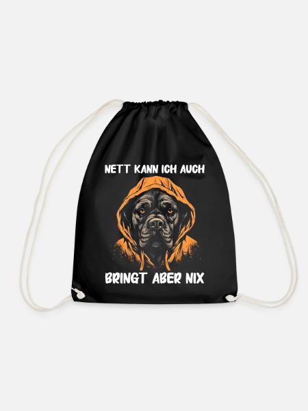 Cane Corso Italiano Hund - Turnbeutel - Schwarz