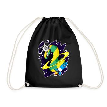 2 Birthday Boy Astronaut - deux ans - Sac de sport léger - noir - Devant