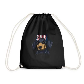 Teckel Cadeau Dixie Viennese Doxie Teckel - Sac de sport léger - noir - Devant