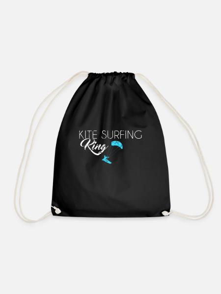 Kite Surfing King - Turnbeutel - Schwarz