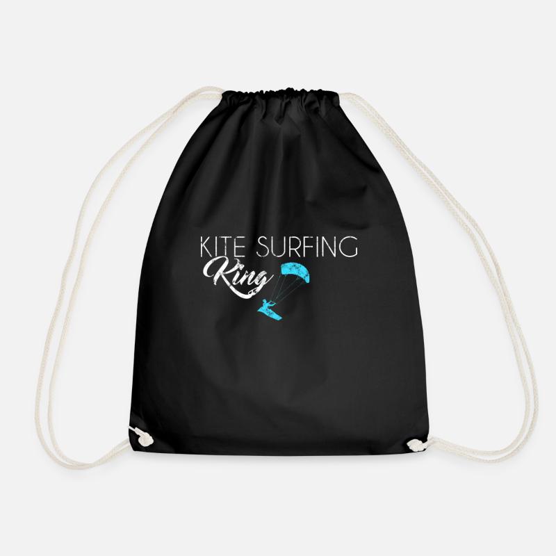 Kite Surfing King - Turnbeutel - Schwarz
