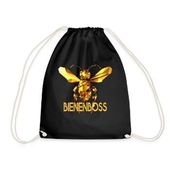Bienenboss Imker Honig Dealer Bienenzüchter Bienen - Turnbeutel - Schwarz - Vorne