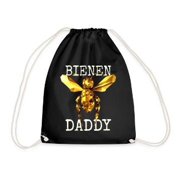Bienen Daddy Honig Bienenzüchter Papa Vatertag Dad - Turnbeutel - Schwarz - Vorne