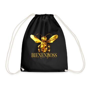 Bienenboss Imker Honig Dealer Bienenzüchter Bienen - Turnbeutel - Schwarz - Vorne