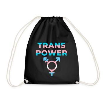Trans Power - Drawstring Bag - black - Front