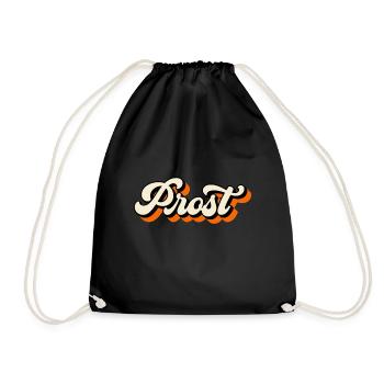 German Vintage Prost - Drawstring Bag - black - Front