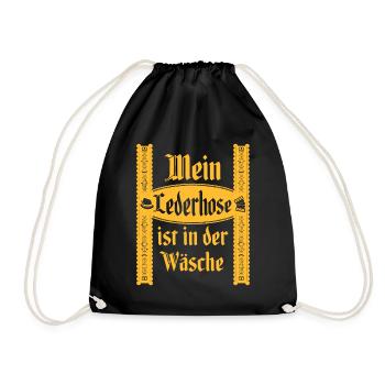 My Lederhosen Is In The Wash Funny Costume - Drawstring Bag - black - Front
