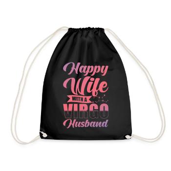 Vierge Femme heureuse avec Wasserman Mari - Sac de sport léger - noir - Devant