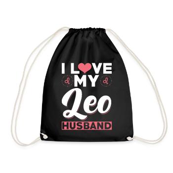 J’aime mon mari Lion - Sac de sport léger - noir - Devant