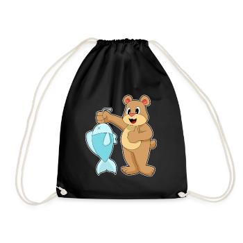 Pêche à la ligne à l’ours Pêche au poisson - Sac de sport léger - noir - Devant