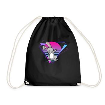 Lapin Vaporwave - Sac de sport léger - noir - Devant