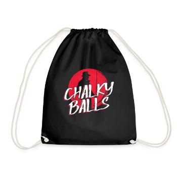 Chalky Balls - Lustig Billard - Turnbeutel - Schwarz - Vorne