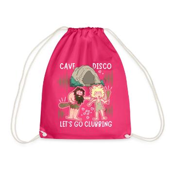 Blague de Néandertal, Disco, Drôle de dicton, Jeu de mots - Sac de sport léger - fuchsia - Devant