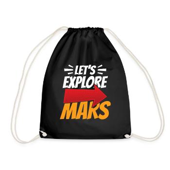 Explorons l’espace de la planète astronaute martienne - Sac de sport léger - noir - Devant