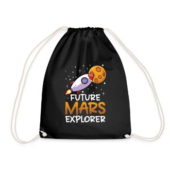 Future Mars Explorer Planet Astronaut - Drawstring Bag - black - Front