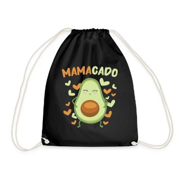 Avocado Frucht Vegan Vegetarier Veganer Avocados - Turnbeutel - Schwarz - Vorne