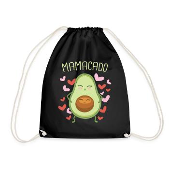 Avocado Frucht Vegan Vegetarier Veganer Avocados - Turnbeutel - Schwarz - Vorne