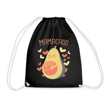 Avocado Frucht Vegan Vegetarier Veganer Avocados - Turnbeutel - Schwarz - Vorne