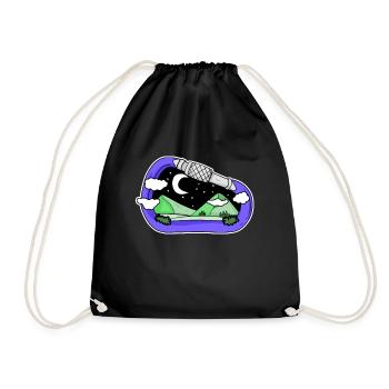 Carabiner Carabiner Mountain Mountains Mountain Peaks - Drawstring Bag - black - Front
