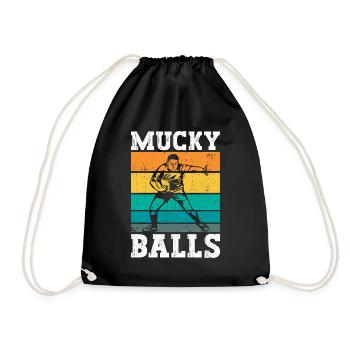 Mucky Balls - Drôle de rugby - Sac de sport léger - noir - Devant