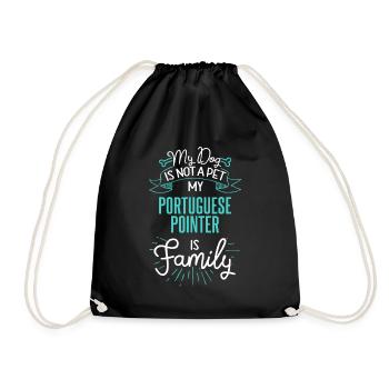 Niedliches portugiesisches Pointer-Design-Familienhund-Geschenk - Turnbeutel - Schwarz - Vorne