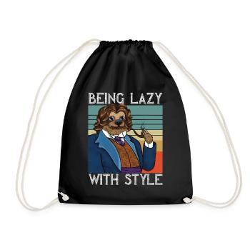 Paresseux disant être paresseux avec le style Design rétro - Sac de sport léger - noir - Devant