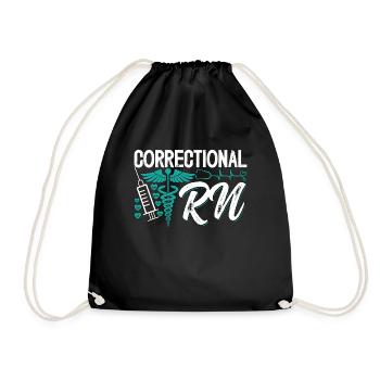 Soins infirmiers correctionnels Infirmière correctionnelle infirmière pénitentiaire - Sac de sport léger - noir - Devant