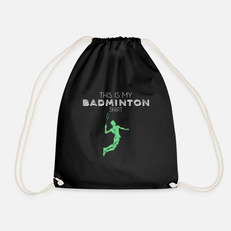 Badminton Shirt - Turnbeutel - Schwarz