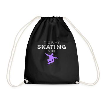 skating shirt - Turnbeutel - Schwarz - Vorne