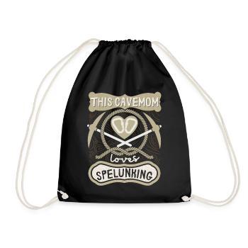 Maman Spelunking, spéléologue spéléologie, disant - Sac de sport léger - noir - Devant