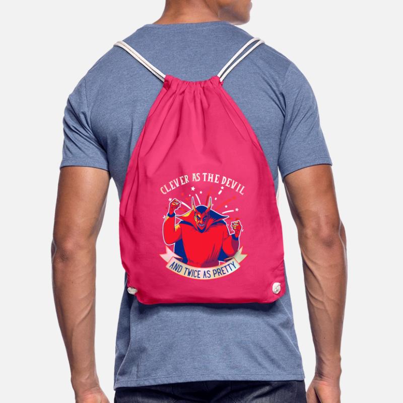 Devil-Devil funny saying, comic style Drawstring Bag